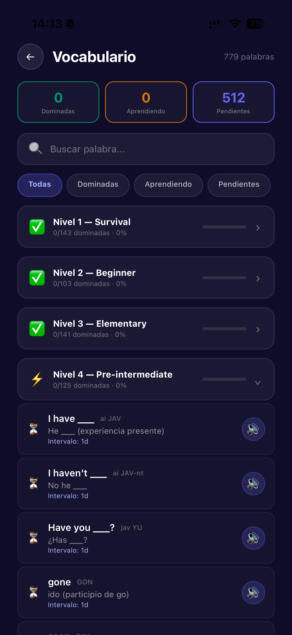 Vocabulario practicado